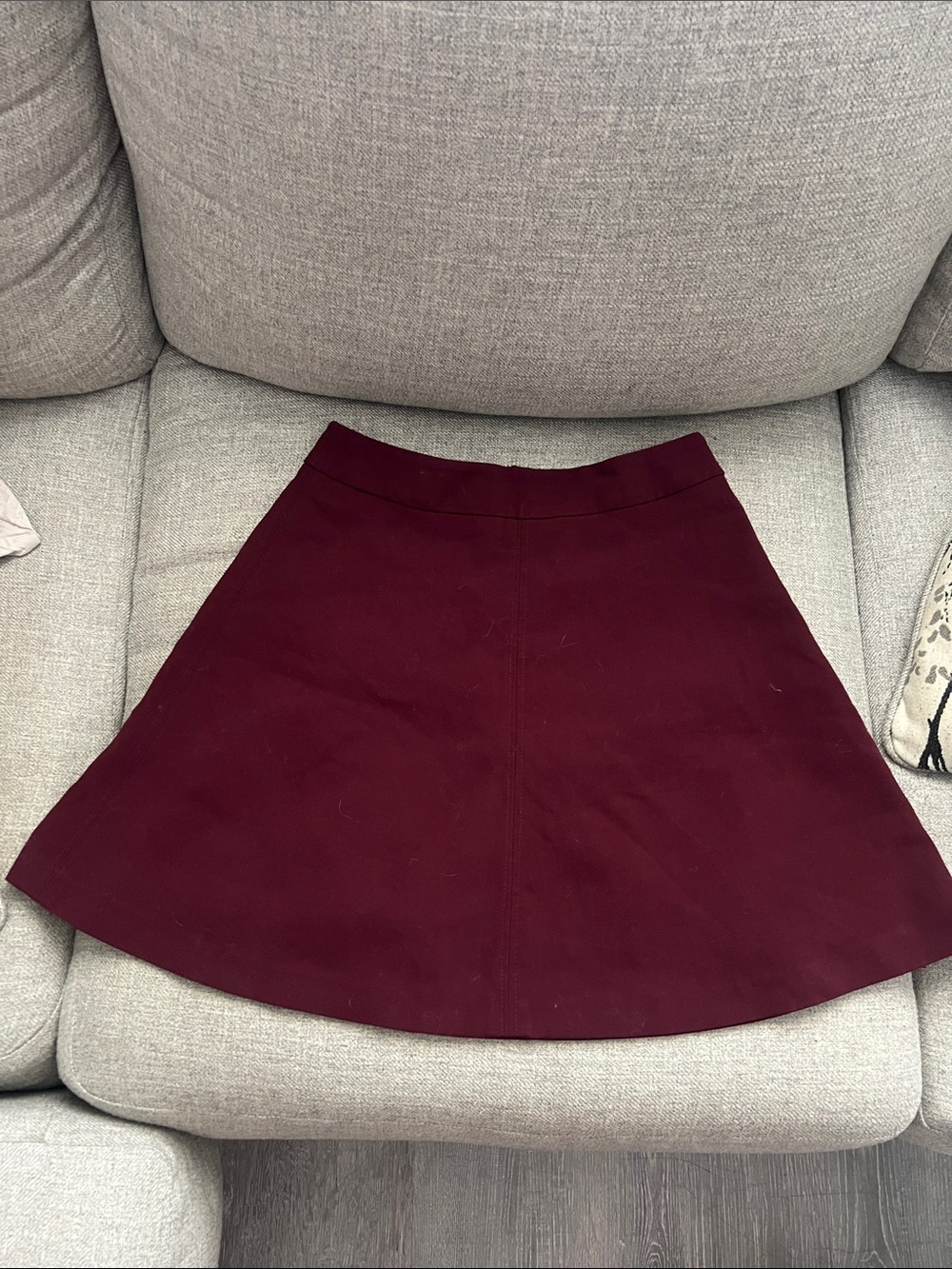 Women’s A-Line Skater Skirt in Deep Burgundy